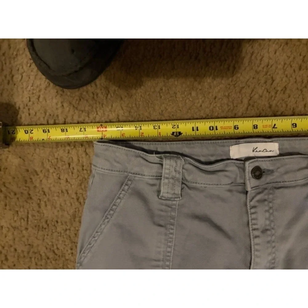 KanCan Women Grey Jogger Pants High Rise Cargo KC7127GR Size 11/29 T35-36